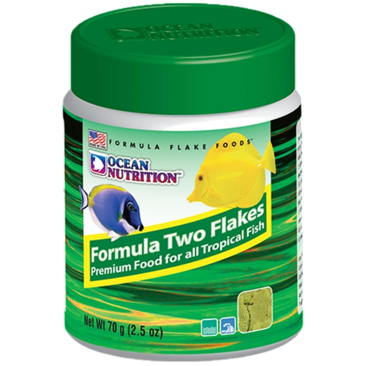 ON+ Formula Two Flakes Fish Food (Original from Tunai Store) | Premium Flake Food for All Tropical Fish (71gms, Flake)