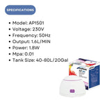 Dophin AP1501 Air Pump for Aquarium | Single Outlet | Output: 1.6L/min | Suitable for Fish Tank Size 40-80L | (Original from Tunai Store)