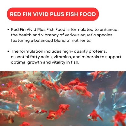 SF+ Red Fin Vivid Plus Fish Food | Natural Color Enhancing Fish Food for All Fishes | Originally from TUNAI (450g, Pellets)