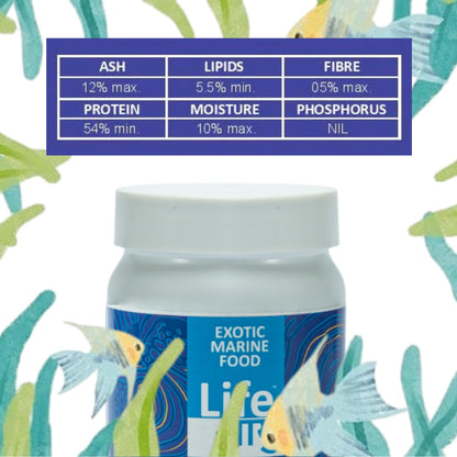Life AAYU Marine Fish Food | Nutrient-Packed Diet | (70 GMS, Exotic)