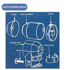 Dophin AF015 Aquarium Auto Feeder | Battery Version | Easy to Operate | Designed to Dispense Food to Fish | (Original from Tunai Store)