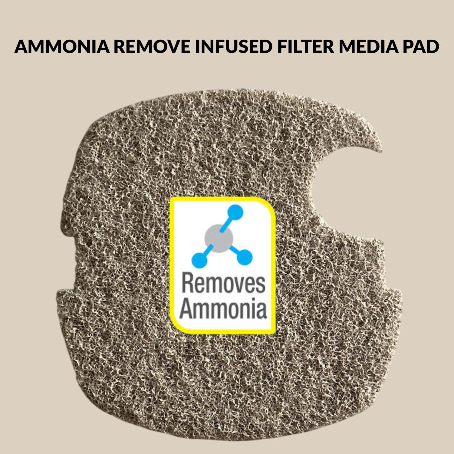 TUNAI SUNSUN Ammonia Remove Infused Media Filter Pad (Pack of 2)|Suitable for HW-303A&B|Maintains a Safe and Healthy Aquatic Environment|Original from Tunai Store (Light Brown, HW-303A and HW-303B)