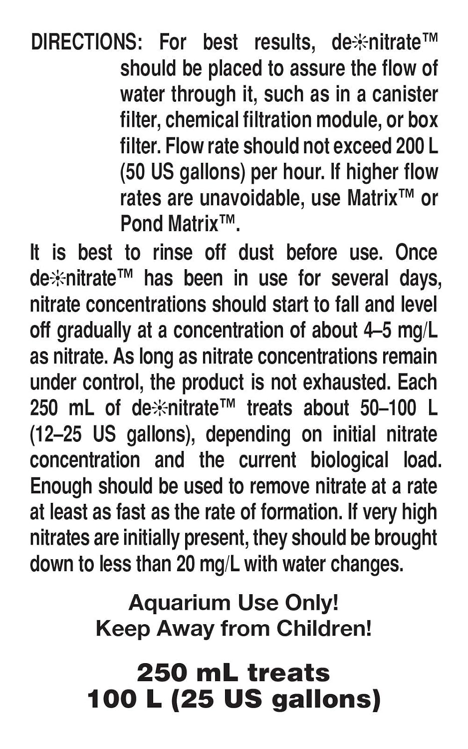 Seachem Laboratories De-Nitrate Nitrate Remover for Marine and Freshwater, 250 ml