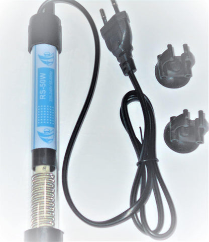 RS Electrical Fully Automatic 50 Watts High Glass Aquarium Heater with Standby Light Indicator and auto on/Off Facility Imported