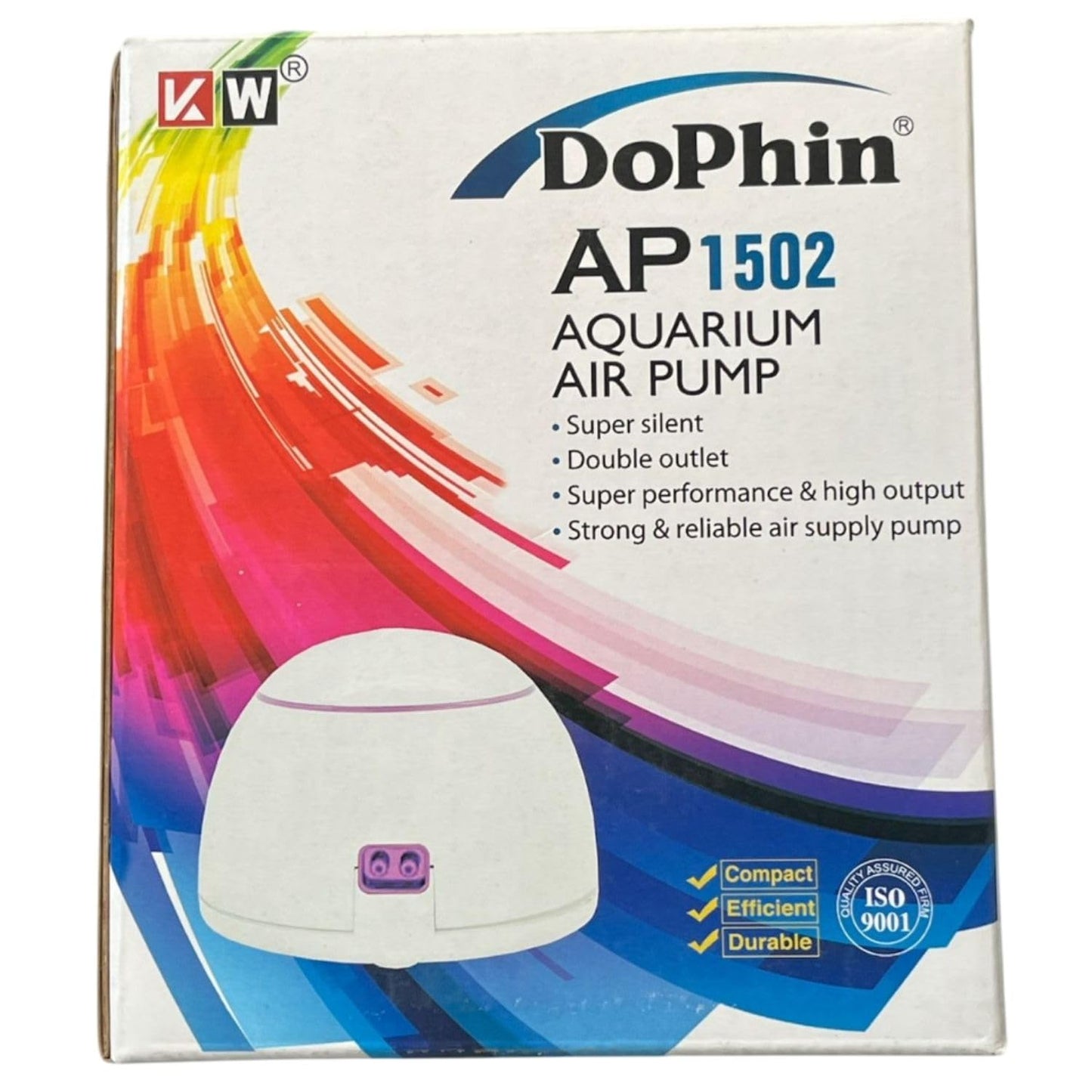 Dophin AP1502 Air Pump for Aquarium | Double Outlet | Output: 2L/min | Suitable for Fish Tank Size 120-200L | (Original from Tunai Store)