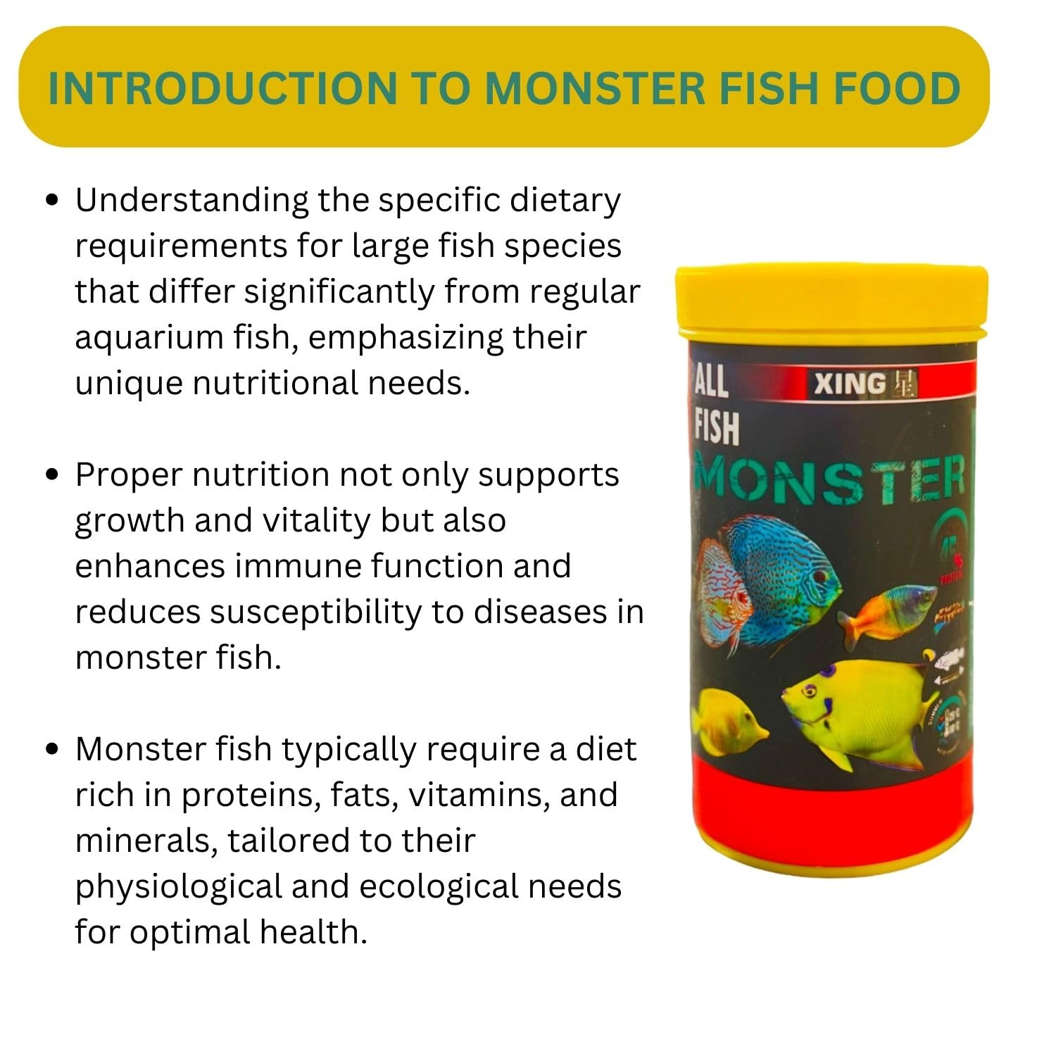 SF+ XING All Fish Monster Fish Food Fish Meal for All Adult Fishes | Originally from TUNAI Store (110gms, Pellets)