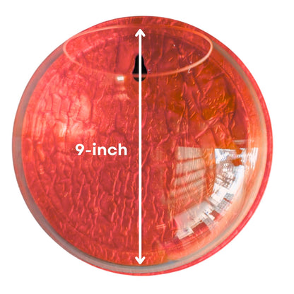 Wall Mount 9-inch Red Round Shape Fish Bowl – Without Stand | Modern Aquarium for Home, Office & Café Décor | Space Saving & Compact Design | Elegant Fish Tank & Plant Terrarium