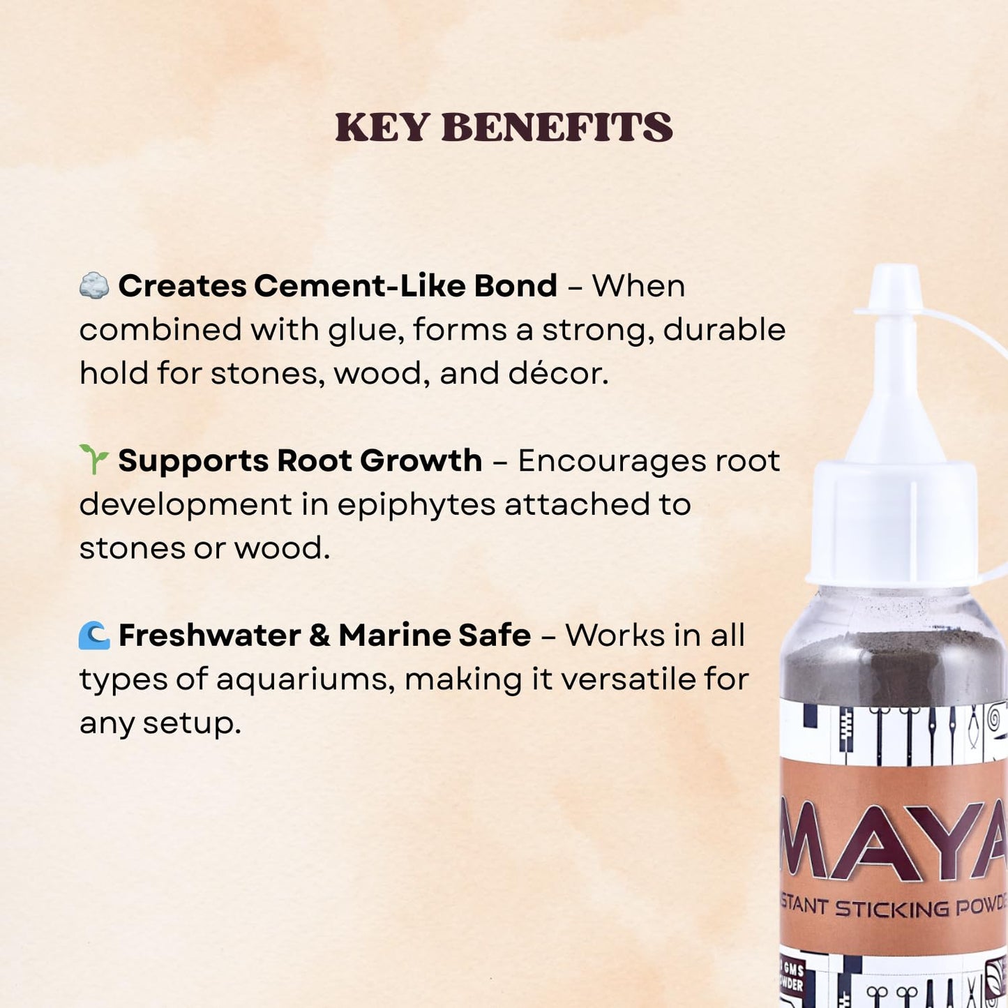 The Scape Right Series MAYA Instant Sticking Powder with Free Brush | Enhance Bonding & Root Growth (100 gms)