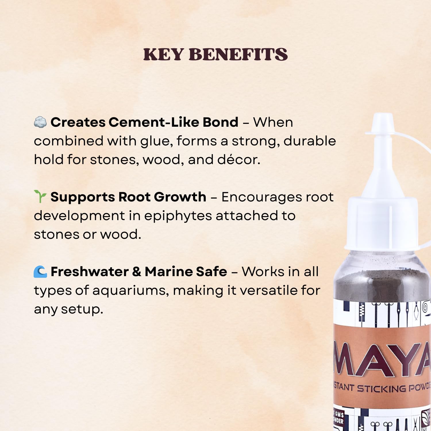 The Scape Right Series MAYA Instant Sticking Powder with Free Brush | Enhance Bonding & Root Growth (100 gms)