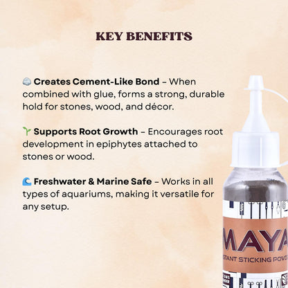 The Scape Right Series MAYA Instant Sticking Powder with Free Brush | Enhance Bonding & Root Growth (50 gms)