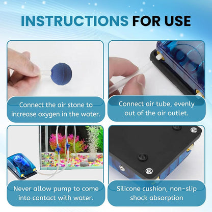 VENUS AQUA Aquarium Air Pump Ap-408A, 4 L/min