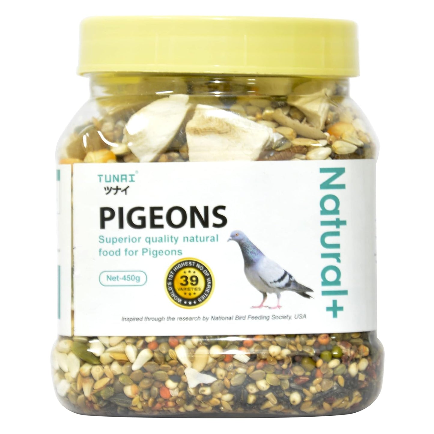 TUNAI Bird Food | Premium Bird Feed 450G With 39 Of Mixed Bird Seeds For Young, Adult Pigeons And Best Treat For All Wild Birds, 1 Count