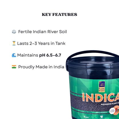 The Plant Right Series Indica Aqua Soil | Designed to Nourish Plants | Aquarium Plant Soil (9L)