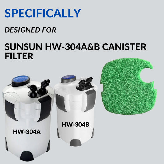 TUNAI SUNSUN Phosphate Remove Infused Media Filter Pad (Pack of 2) | Suitable for HW-304A&B | Eliminate Phosphates from Aquarium Water | Original from Store (Light Green, HW-304A and HW-304B)