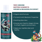 Reptile Garden Lizard & Dragon Cleaner | Removes Stubborn Debris, Algae, and Stains from Your Reptile's Body (200 ml + 30 ml)