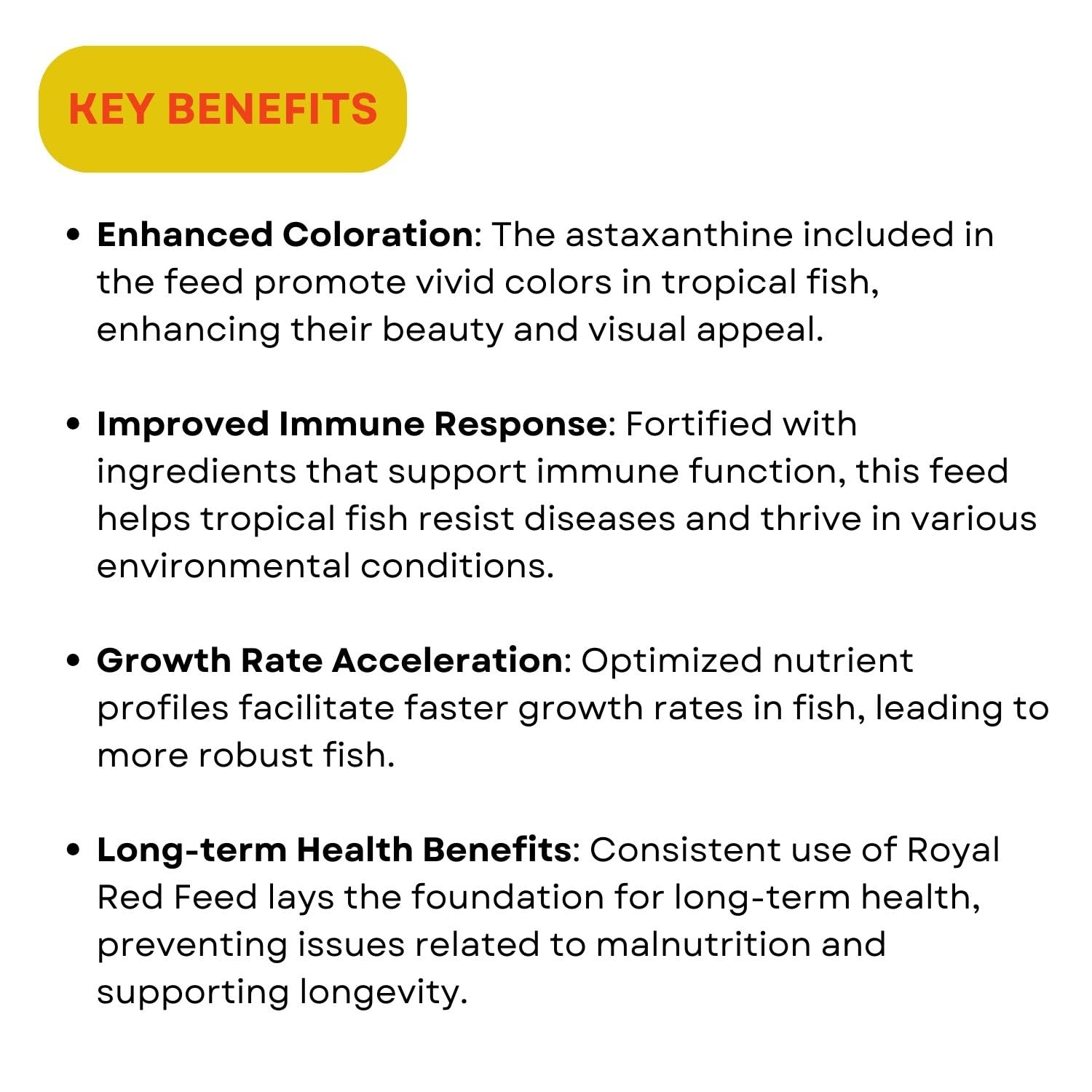 SF+ Royal Red Natural Fish Food | Natural Feed for All Tropical Fishes | Originally from TUNAI Store (100gms, Pellets)