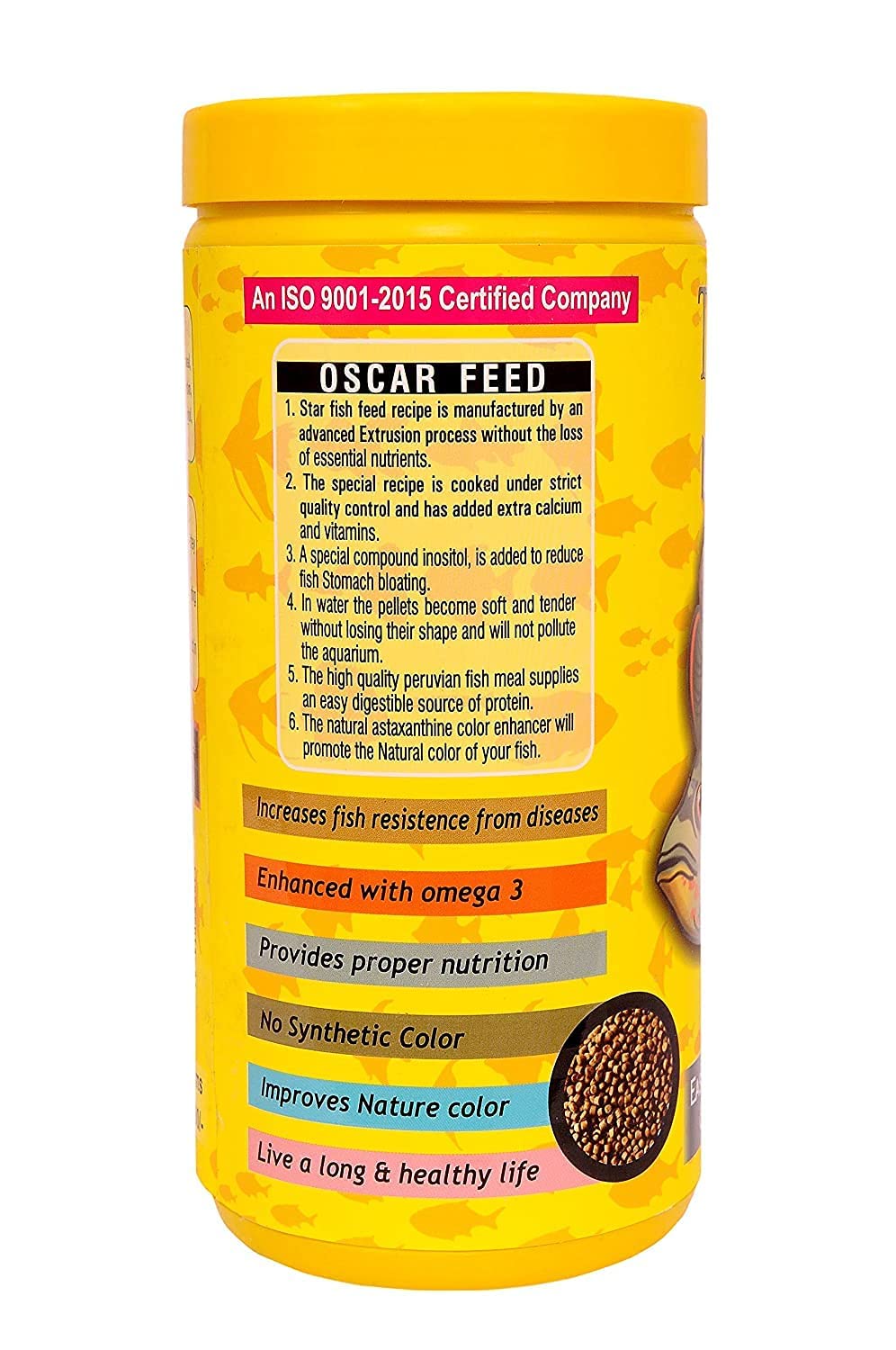 Red Parrot Fish Special & Natural Aquarium Food Premium Floating Pellets by Petish, 700gm