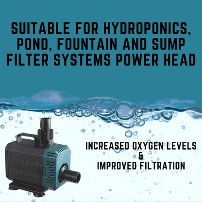 S0B0 WP-4200 Submersible Water Pump for Aquarium Fish Tank | Energy Saving & Environmental Friendly | for Marine and Fresh Water Aquariums | Power: 55W | F.Max: 3000L/H | Original from Tunai Store