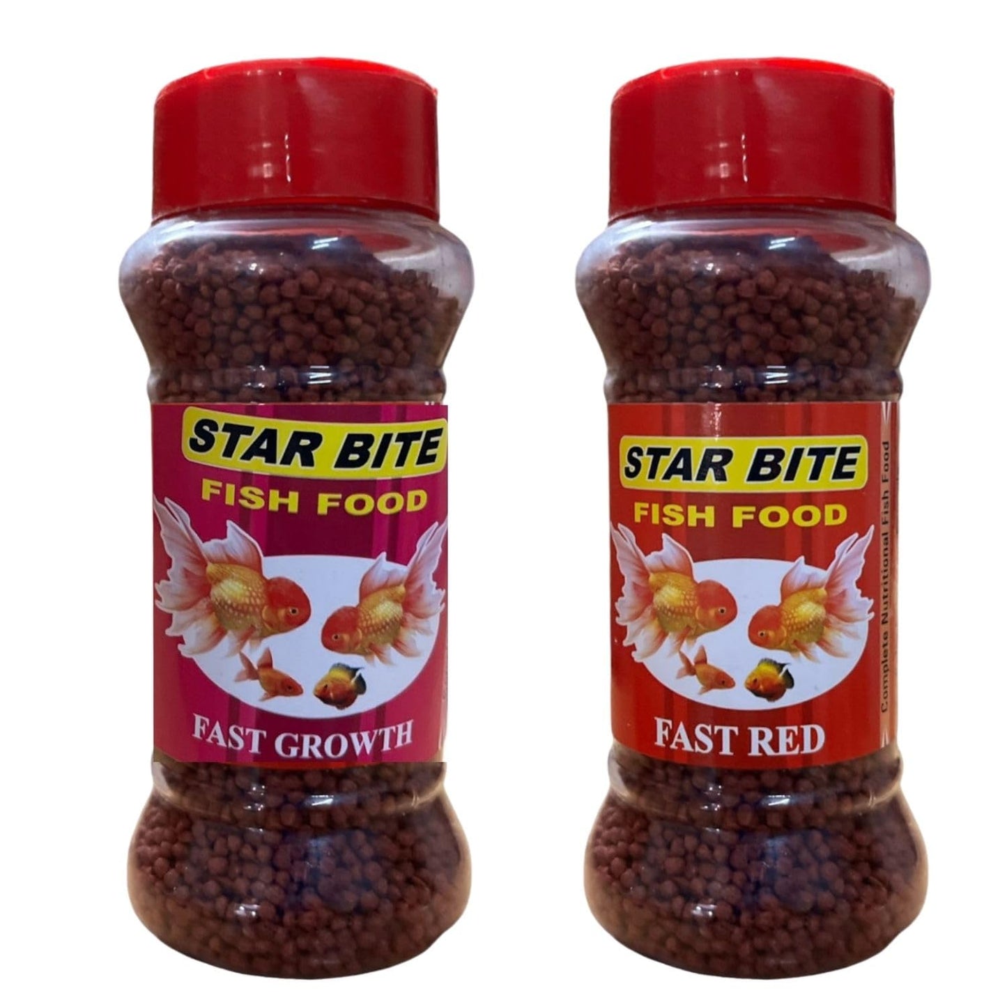 SF+ Star Bite Fast Growth + Star Bite Fast Red Fish Food | Combo Pack (60gms, Fast Growth and Fast Red)