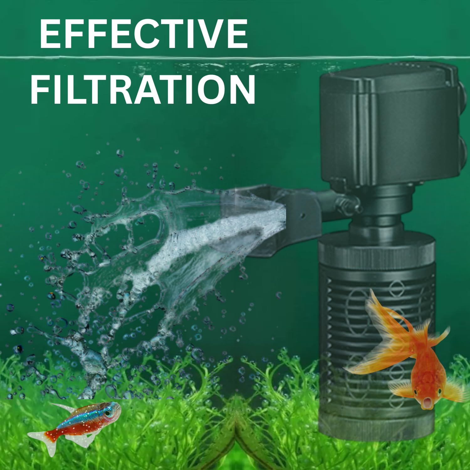 S0B0 FA-901 Internal Filter for Aquarium Fish Tank | Completely Submersible | Suitable for Fresh and Marine Water Tank | Power: 9W | F.Max: 800L/H | Original from Tunai Store