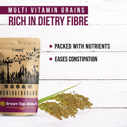 Tunai Brown Top Millets Bird Feed | 450g | Perfect Energy Booster Bird Food for Canaries, Finches, Budgies, Conures, Cockatiels, Small Conures, Quaker Parrots & Others