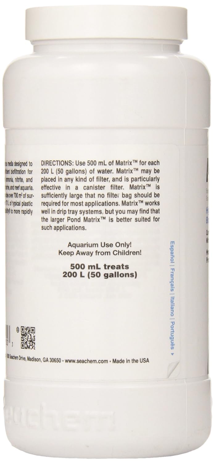 Seachem High Capacity Bio Filtration Marine and Freshwater Matrix, 500 ml
