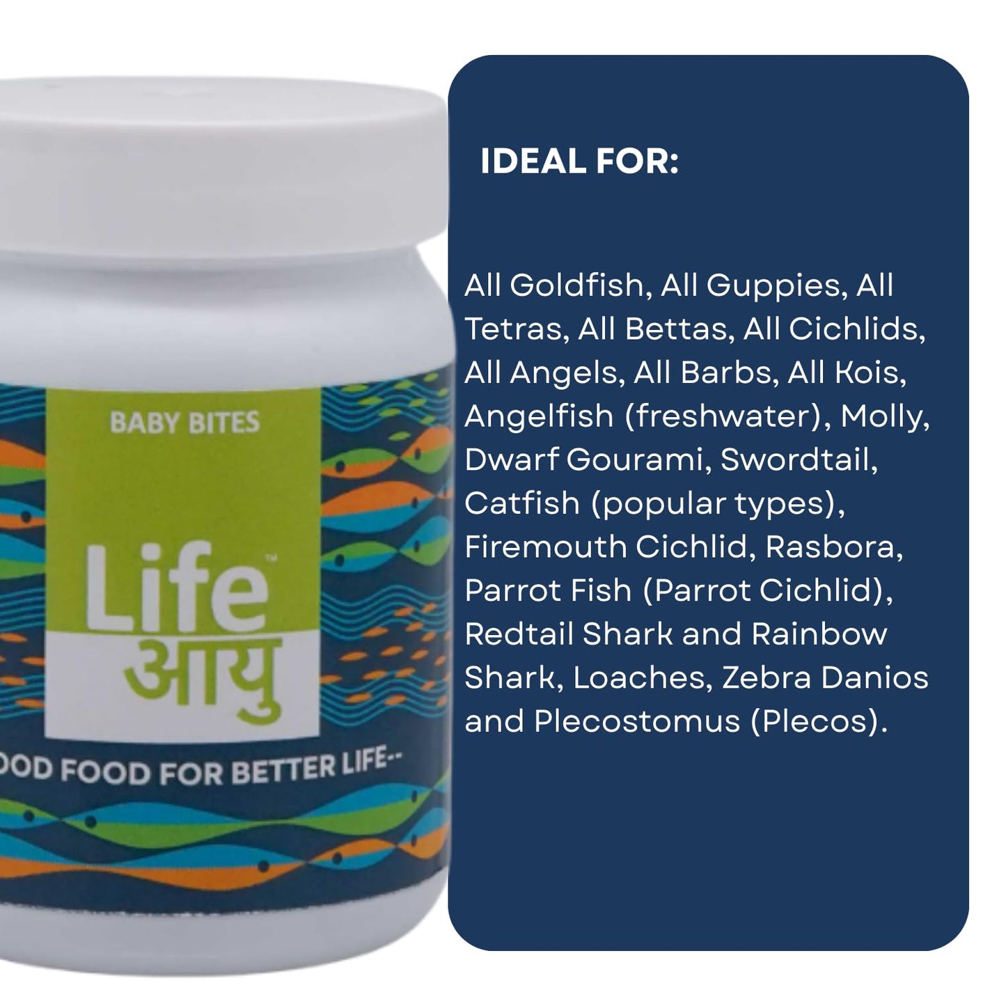 Life AAYU Baby Bites Fish Food | Superfood for Fry & Baby Fish Growth | (30 GMS)