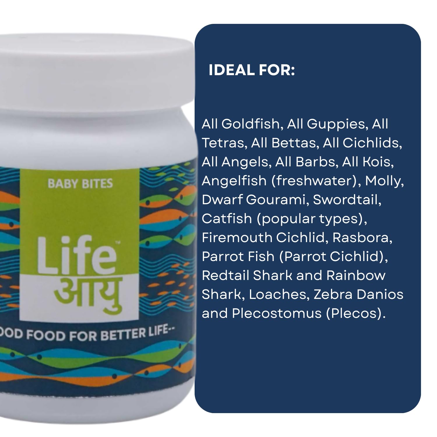 Life AAYU Baby Bites Fish Food | Superfood for Fry & Baby Fish Growth | (30 GMS)