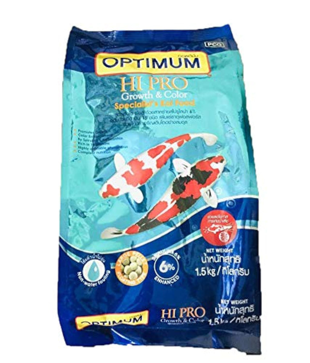 Optimum Cp Hi Pro Growth & Colour Koi Pellet Fish Food for All Life Stages, 1.5 Kg, 1 Count