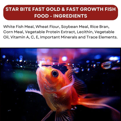 TUNAI SF+ Star Bite Gold and Fast Growth Fish Food | Combo Pack (60gms, Gold & Fast Growth), All Life Stages, Pellet