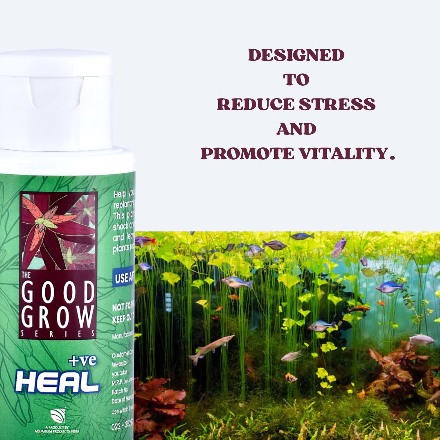 The Good Grow Series HEAL +ve | Boost Plant Recovery | Aquarium Plant Enzyme Supplement (50 ml)