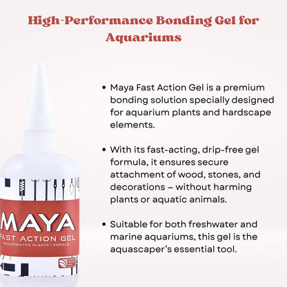 The Scape Right Series Fast Action Gel for Epiphytic Plants and Corals | Safe for Aquatic Life | Suitable for Freshwater & Marine Aquariums (50 GMS)