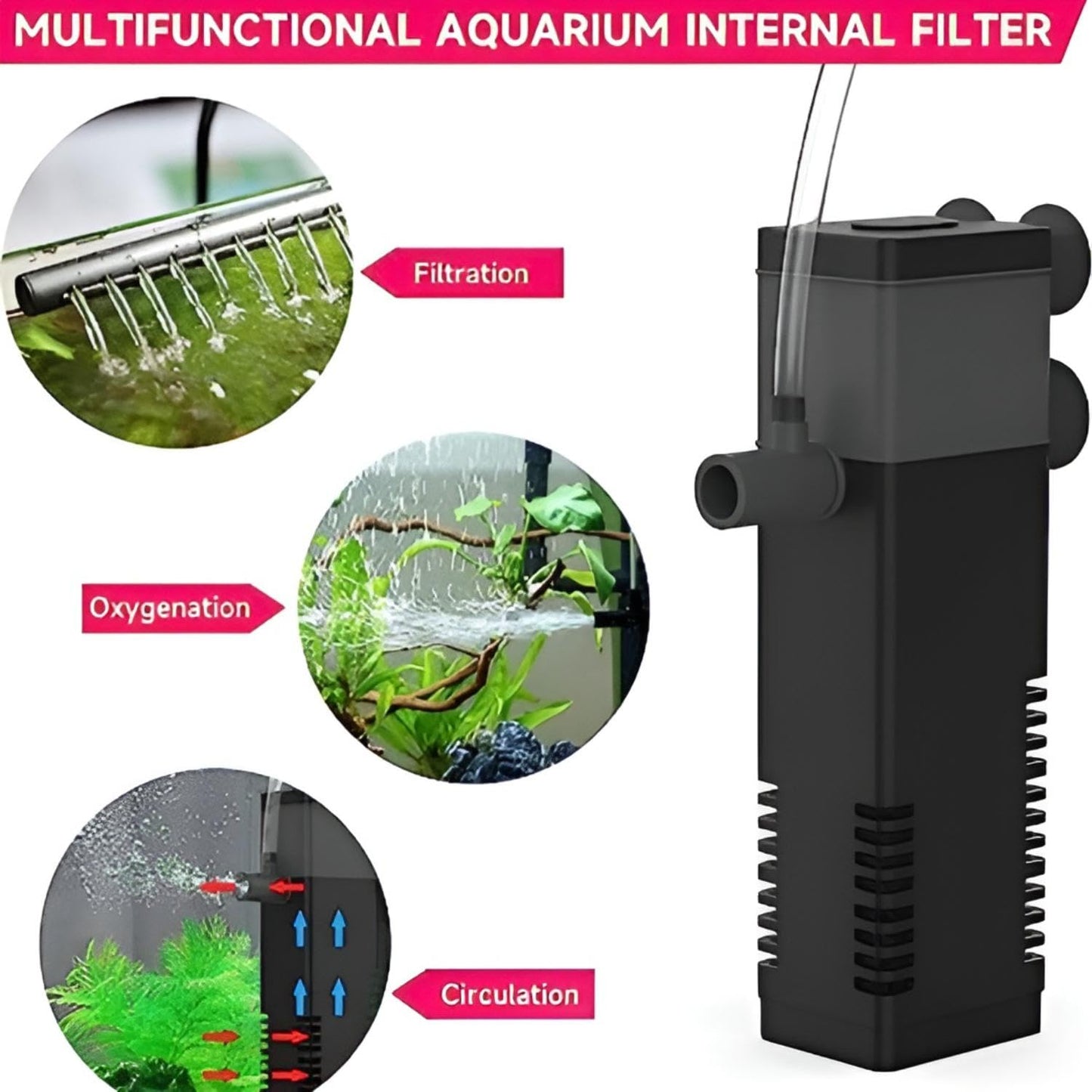 RS Electrical Aquarium Submersible Filter Pump | RS-1000F | Eco Green Series | 1 Count | Original from Tunai Store