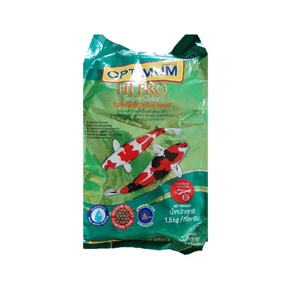Optimum Hi Pro Super Color Medium Pellet Koi Food, 1.5 Kg, All Life Stages, Fish
