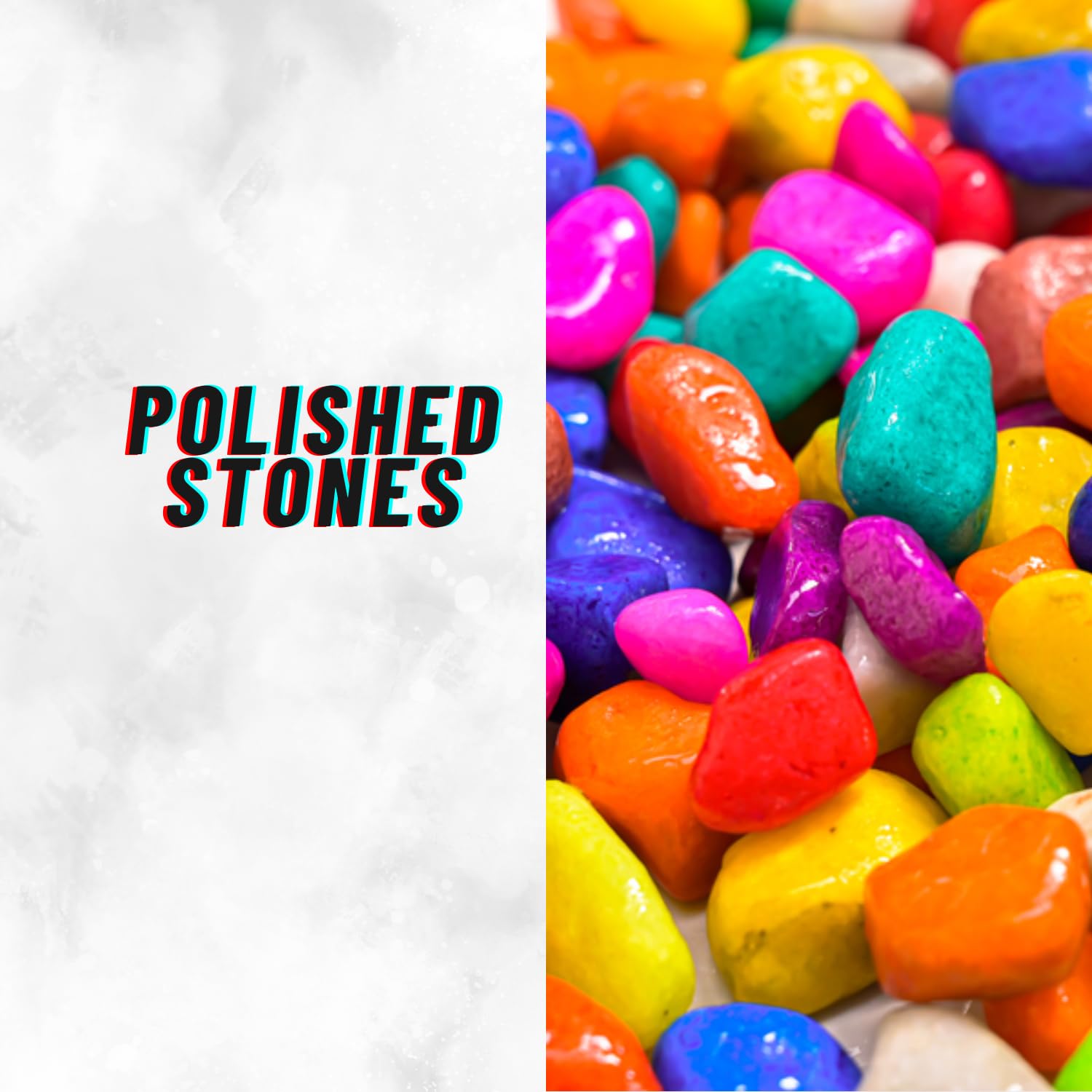 TUNAI Pebble Stones Substrate for Fish Tank, Aquarium, Terrarium, Paludarium (1KG) for Office and Home Decor, Plants and Other Purpose (Multi - Color, Standard)
