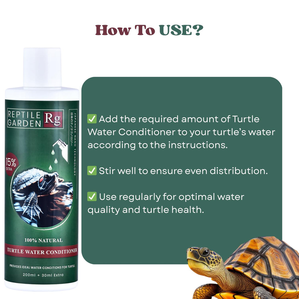 Reptile Garden Turtle Water Conditioner | Ideal Care for Aquatic Turtles | Supports Overall Health and Vitality (200 ml + 30 ml)