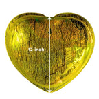 Wall Mount 12-inch Yellow Heart Shape Fish Bowl – Without Stand | Modern Aquarium for Home, Office & Café Décor | Space Saving Design | Elegant Fish Tank & Plant Terrarium | Compact Design