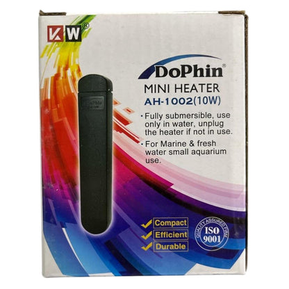 Dophin AH1002 10W Submersible Mini Heater | Fully Submersible | Suitable for Both Fresh and Marine Water | Suitable for Tank Size 20L | (Original from Tunai Store)