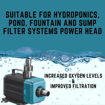 S0B0 WP-7200 70W Submersible Water Pump For Aquarium Fish Tank | Submersible Water Pump with Bottom Suction Cups | Power: 135W | Output: 5500L/H | Aquarium Accessories | Original from Tunai Store