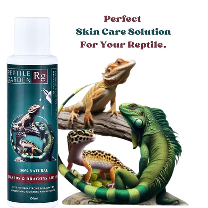 Reptile Garden Lizard & Dragon Lotion | Keep Your Lizard or Dragon’s Skin Soft, Hydrated, and Healthy (100 ml)