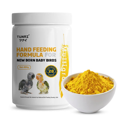 TUNAI Multi Grain Hand Feeding Formula Powder for Baby Birds | 450G | Essential for Love Birds, Conures, Parrots, & Cockatiel