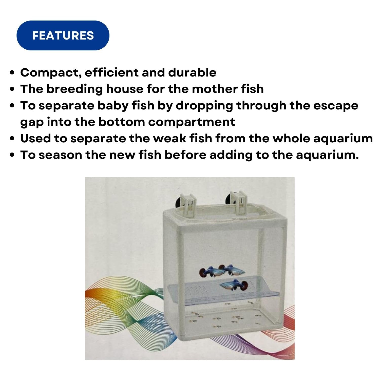 Dophin BB12 Breeding Box for Small Fish | Aquarium Isolation Box | Small Fish Aquarium Tank | (Original from Tunai Store)