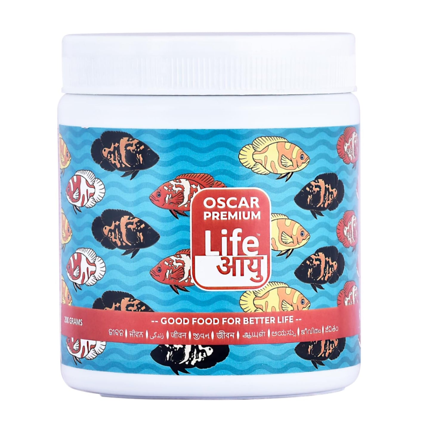 Life AAYU Oscar Premium Fish Food | Color-Boosting, Immunity-Enhancing Ayurvedic Pellets | (200 GMS)
