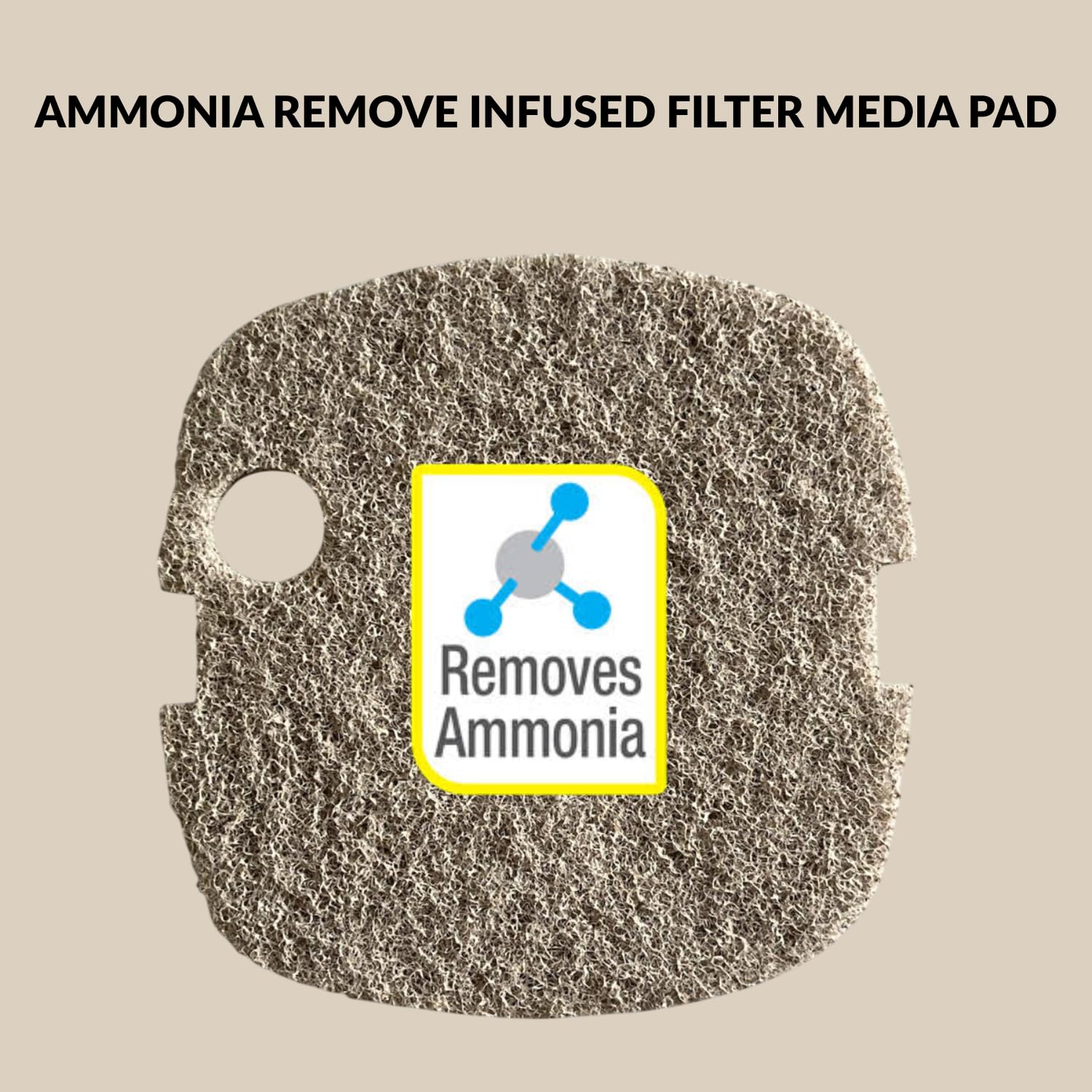 SUNSUN Ammonia Remove Infused Media Filter Pad (Pack of 2) | Suitable for HW-302 | Maintains a Safe and Healthy Aquatic Environment | Original from Tunai Store (Light Brown, HW-302)