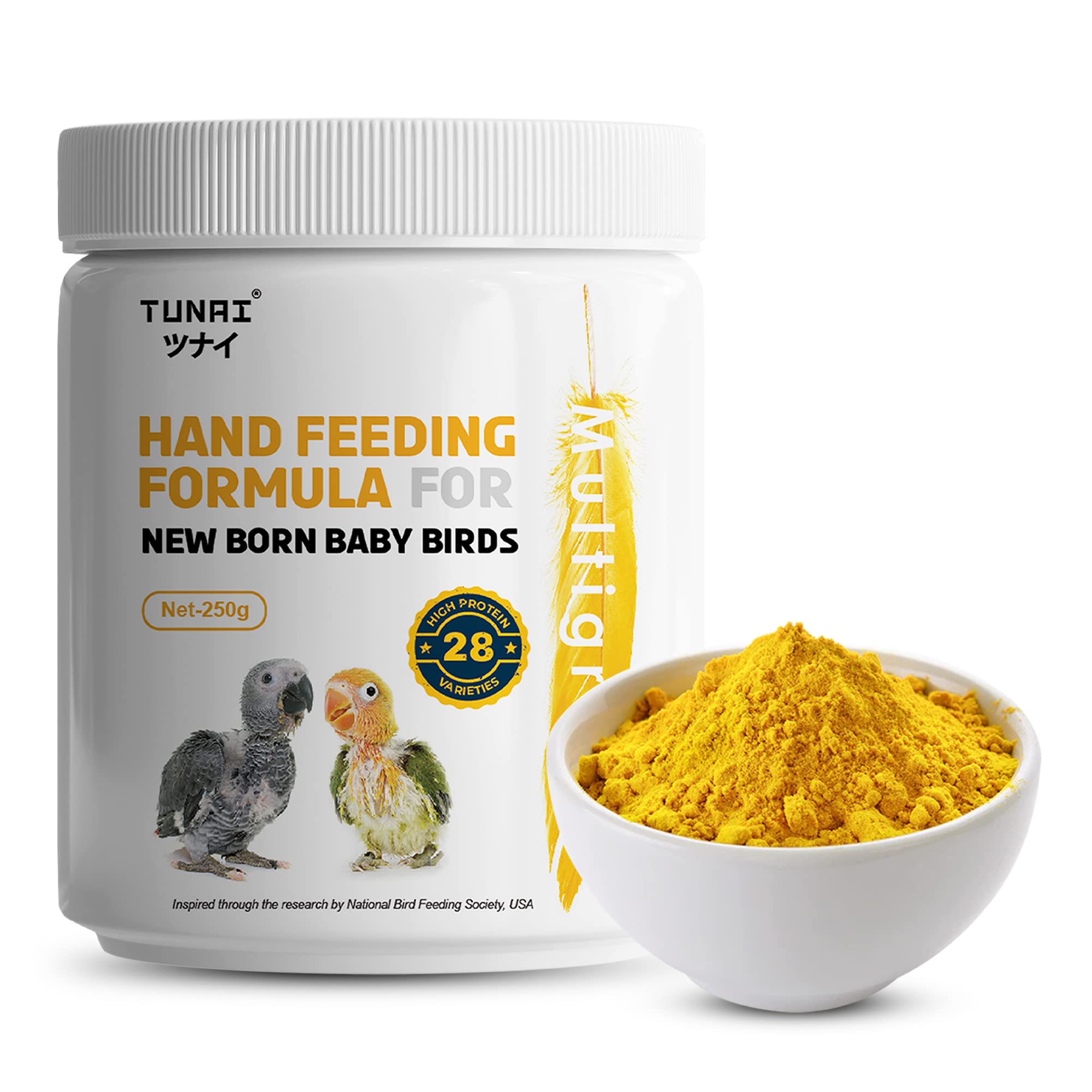 TUNAI Hand Feeding Formula for All New Born Baby Birds | 900G | Essential for Your Baby Bird - Rich in Calcium and Protein, Suitable for All Birds, Powder