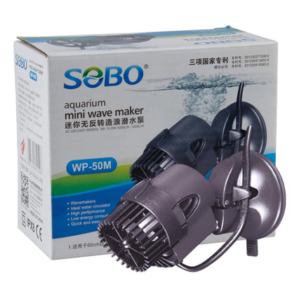 S0B0 WP-50M Super Wave Maker for Aquarium Fish Tank | Ideal Water Circulator | Multi-Angle Adjustable | Fully Submersible | Power: 3W | F.Max: 3000L/H | (Original from Tunai Store)
