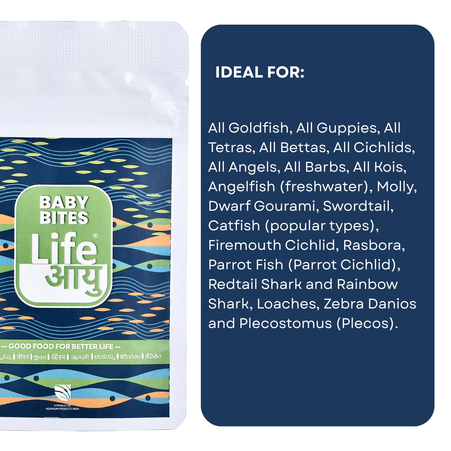 Life AAYU Baby Bites Fish Food | Superfood for Fry & Baby Fish Growth | (15 GMS)