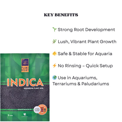 The Plant Right Series Indica Aqua Soil | Designed to Nourish Plants | Aquarium Plant Soil (5L)