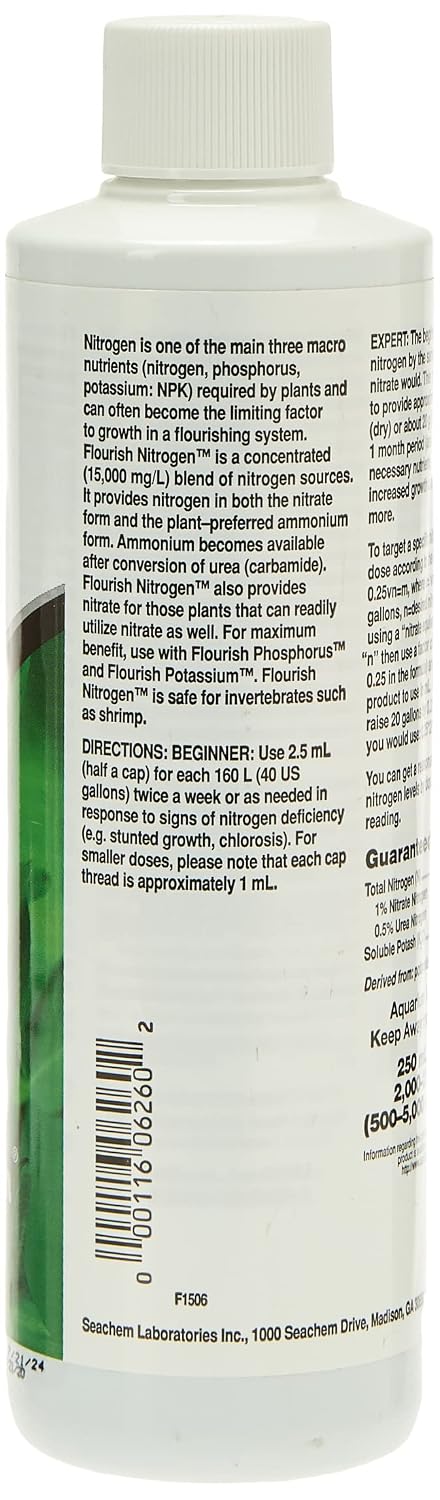 Seachem Flourish Nitrogen Planted Aquarium Fertilizer, 250ml