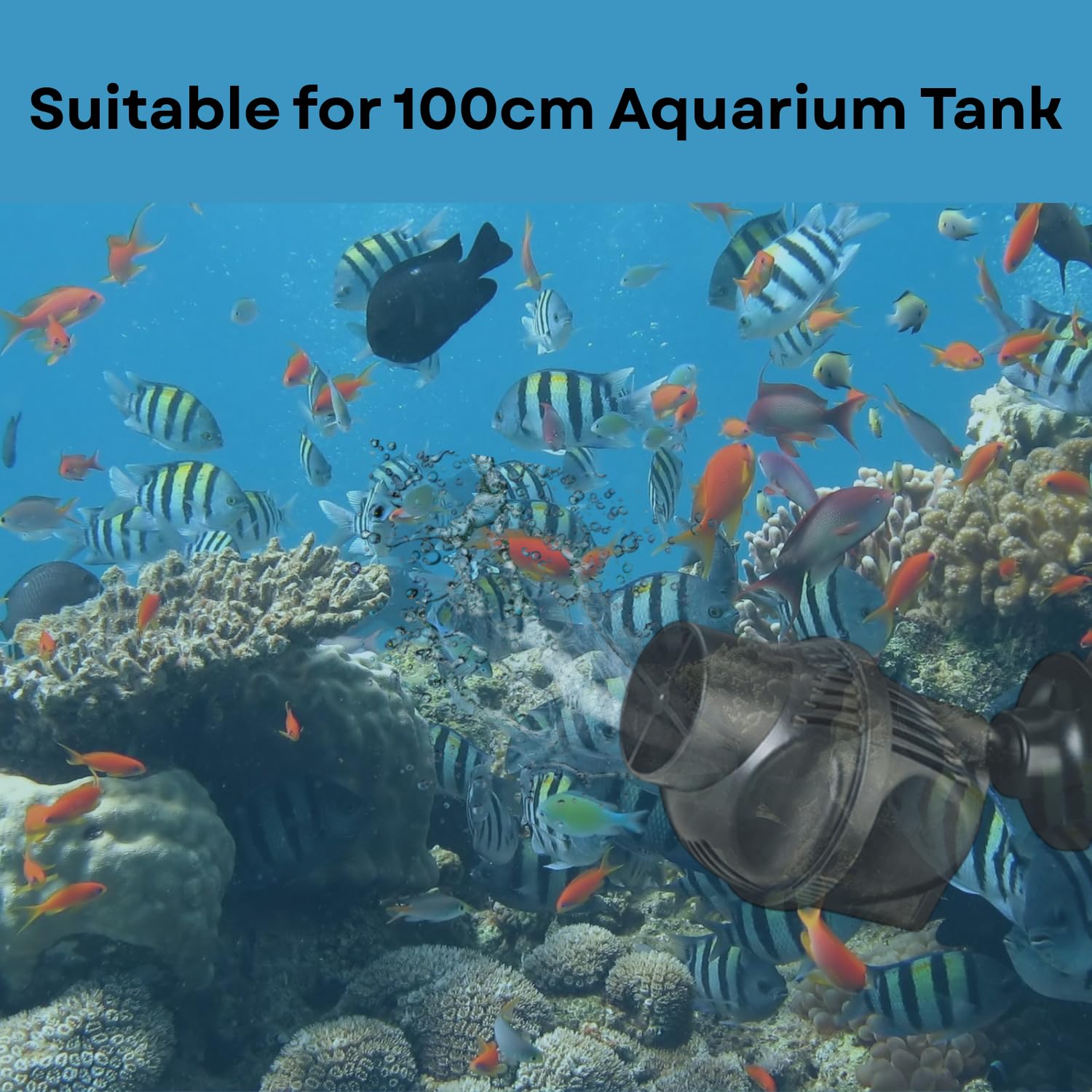 S0B0 WP-200M Super Wave Maker for Aquarium Fish Tank | Ideal Water Circulator | Multi-Angle Adjustable | Fully Submersible | Power: 12W | F.Max: 5000L/H | (Original from Tunai Store)